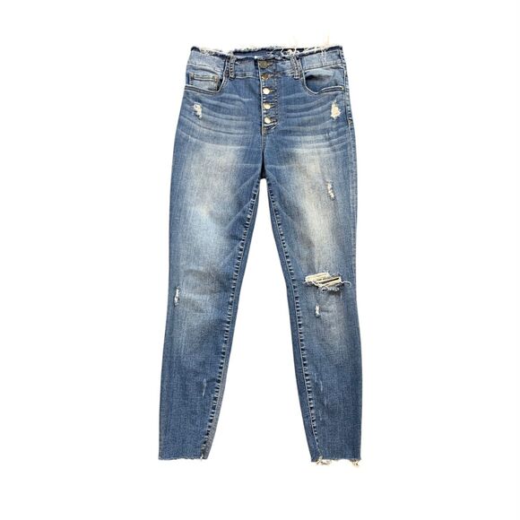 Kut From The Kloth Women 6 Denim Connie High Rise Ankle Skinny Exposed Buttons - Picture 1 of 11